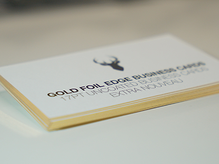 Edge foiling business cards by Aladdin Print